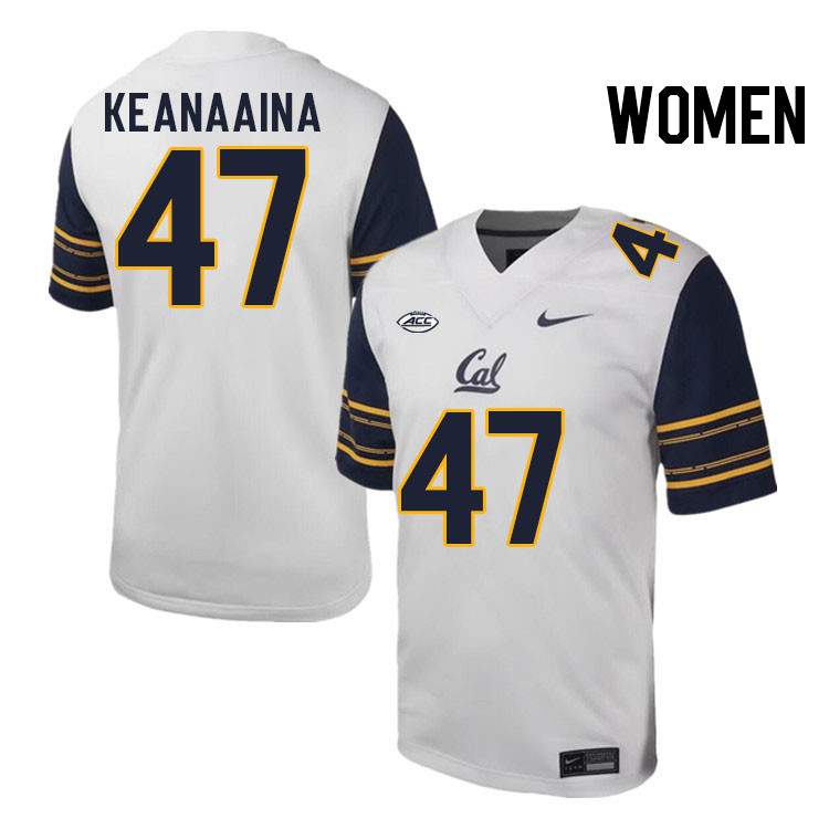 Women #47 Aidan Keanaaina California Golden Bears ACC Conference College Football Jerseys Stitched S